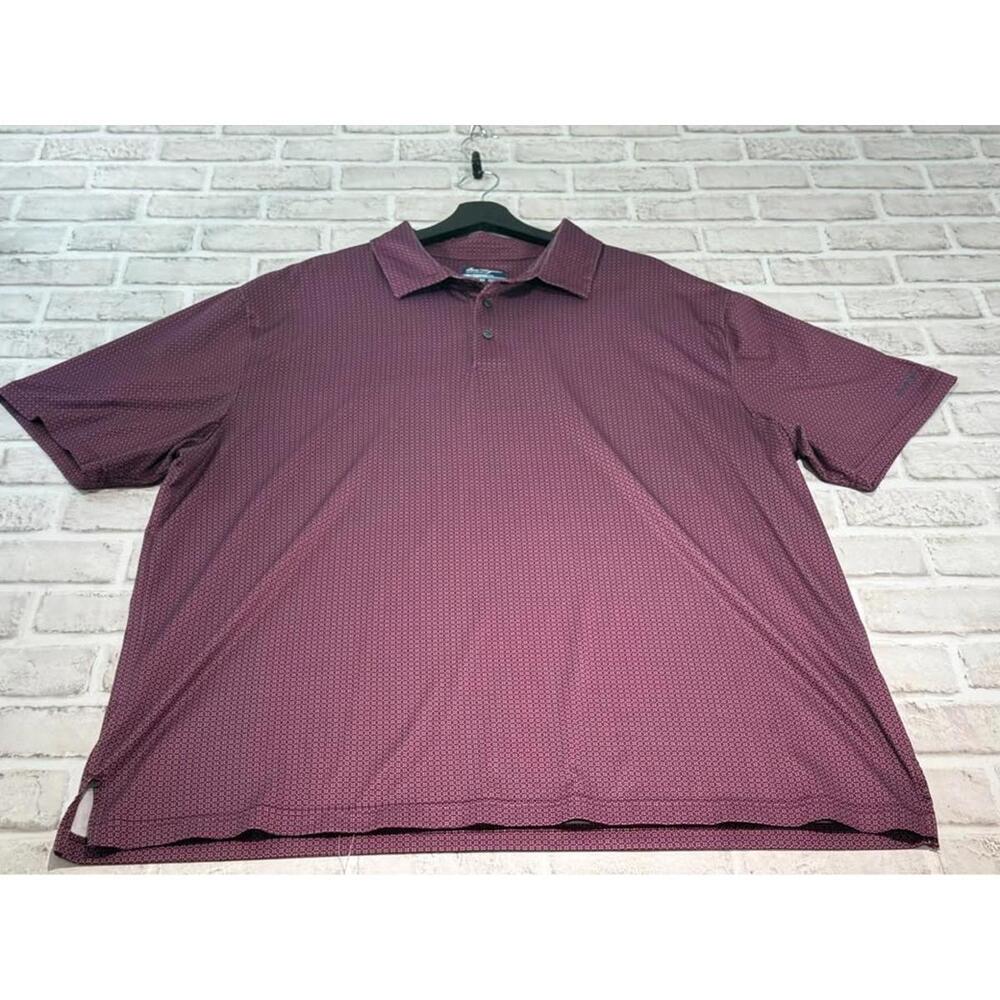 Ben Hogan Performance Golf Shirt‎ Red 30% Recycled Polyester Men's Size 2XL